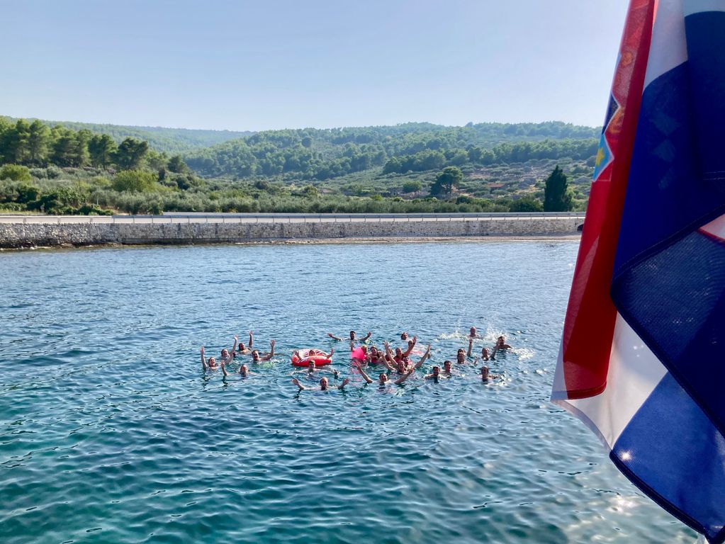 Zwemmen boottocht Kroatie